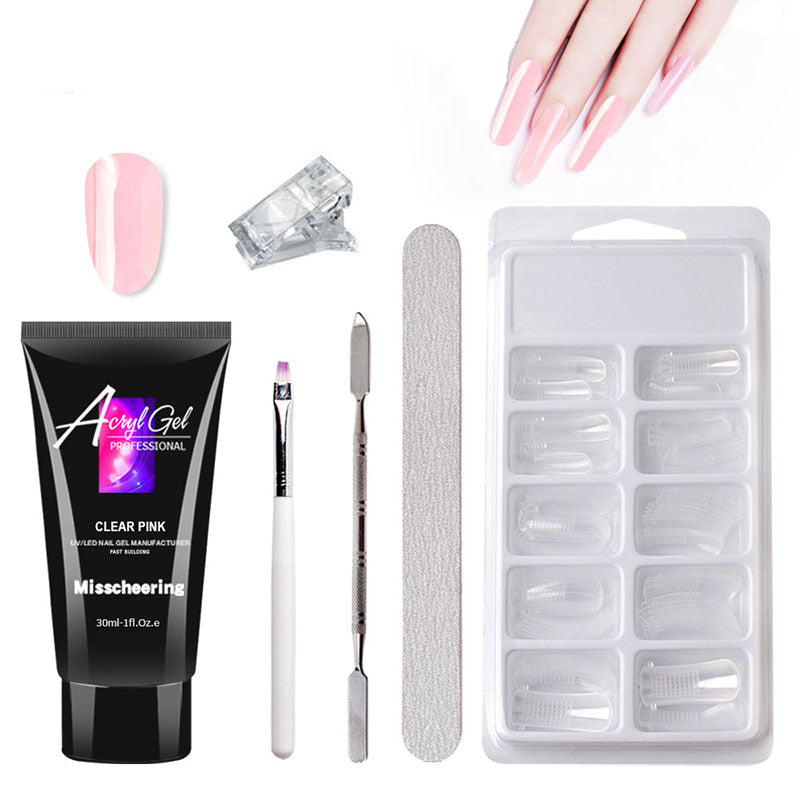 PAINLESS EXTENSION GEL NAIL ART WITHOUT PAPER HOLDER QUICK MODEL (Colour9)