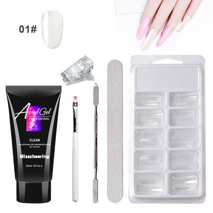 PAINLESS EXTENSION GEL NAIL ART WITHOUT PAPER HOLDER QUICK MODEL (Colour9)