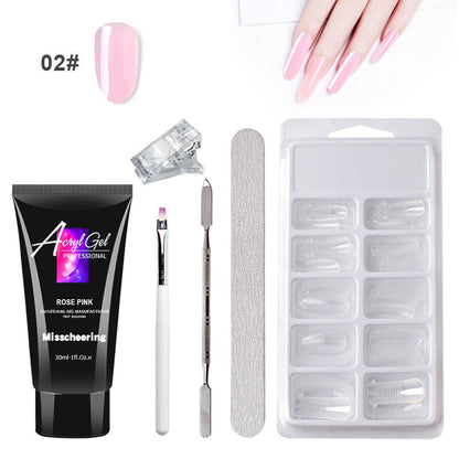 PAINLESS EXTENSION GEL NAIL ART WITHOUT PAPER HOLDER QUICK MODEL (Colour9)