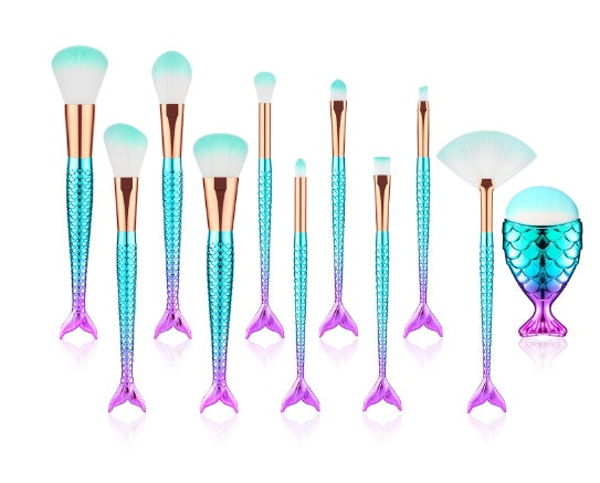 Mermaid Magic 11-Piece Cosmetic Brush Kit